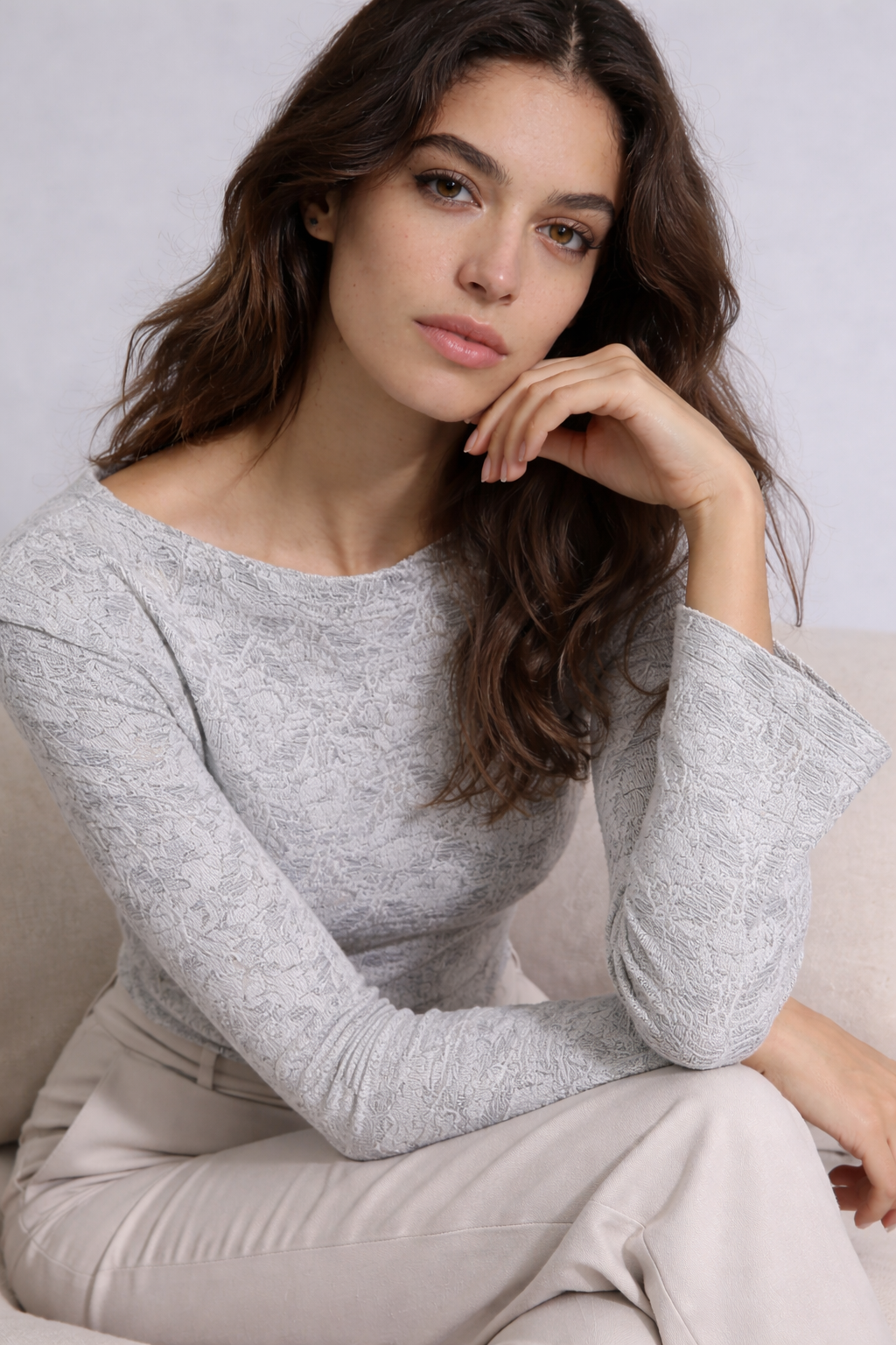 MOTH Textured Flare Sleeve Top