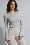 MOTH Textured Flare Sleeve Top