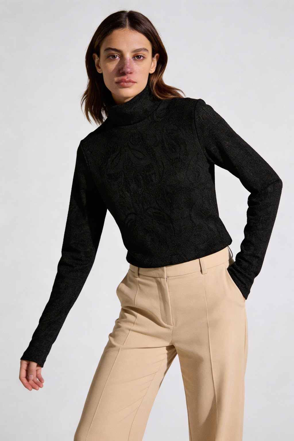 Floral Paisley Jacquard Blouse