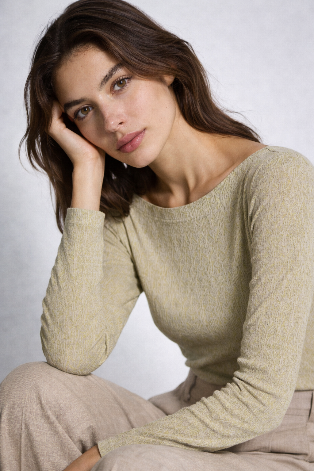 Sage & Stone Pamuk Uzun Kollu Bluz