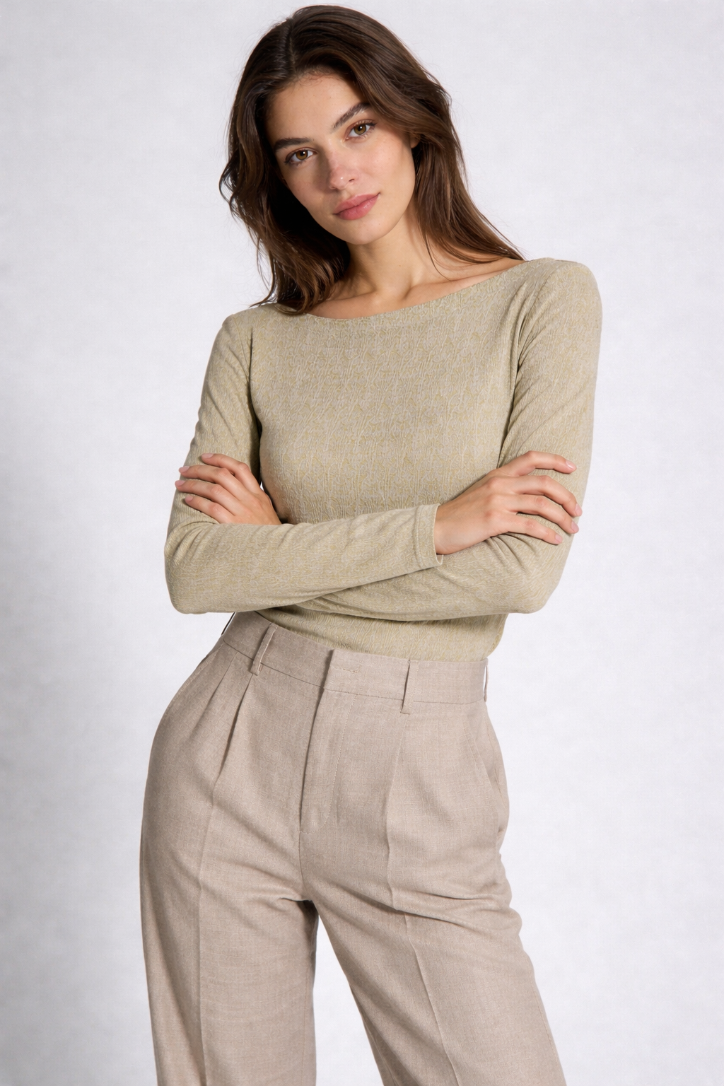 Sage & Stone Pamuk Uzun Kollu Bluz